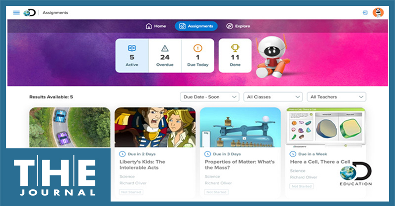 Screenshot of Discovery Education